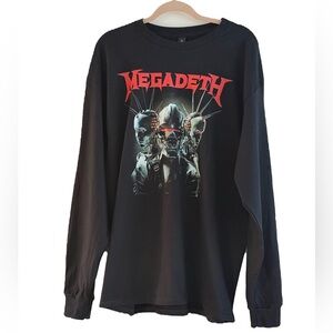 Megadeth Heavy Cotton Black Long Sleeve Tee
